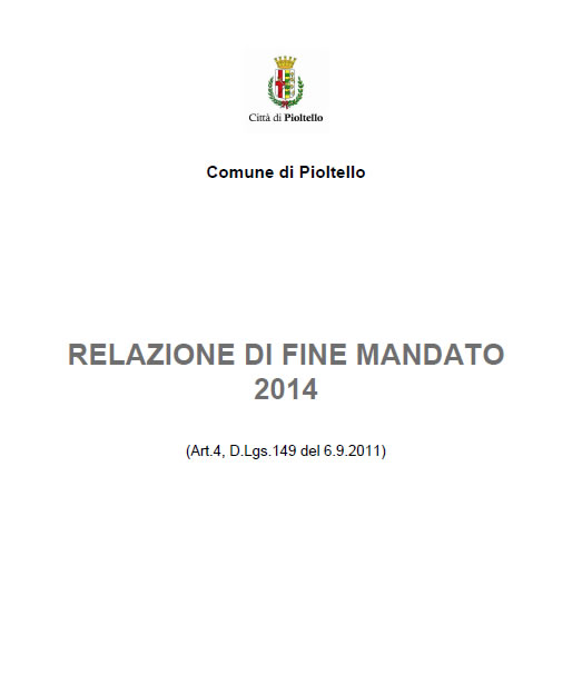 RELAZIONE DI FINE MANDATO 2014